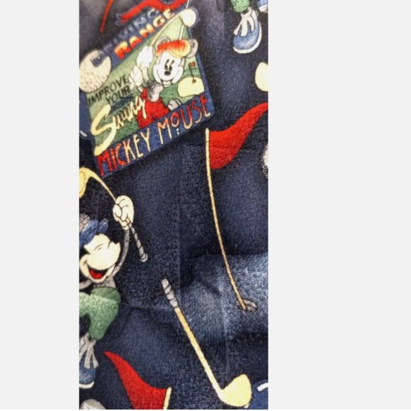 Vintage Disney Silk Neck Ties Lot of 3 Golf Theme 100% Silk Authentic - Picture 3 of 6